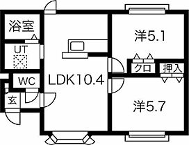 feers本町 202 ｜ 北海道札幌市東区本町一条2丁目4-4（賃貸アパート2LDK・2階・45.02㎡） その2