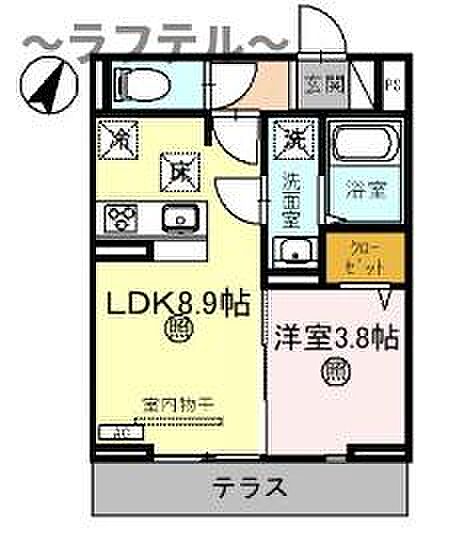 埼玉県所沢市けやき台1丁目(賃貸アパート1LDK・1階・32.18㎡)の写真 その2