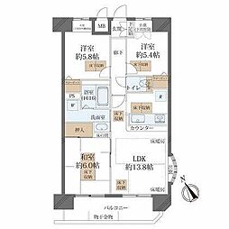 ルネス・ピース栗東ステーションスクエア 3LDKの間取図画像