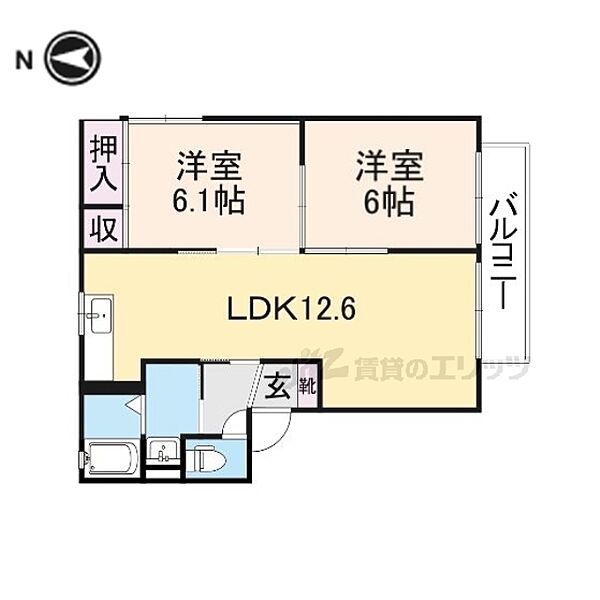 リモーネＡ A202｜奈良県香芝市瓦口(賃貸アパート2LDK・2階・54.07㎡)の写真 その2