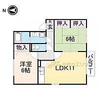 サニーヒルズＮ　Ｃ棟 205 ｜ 奈良県御所市大字東松本（賃貸アパート2LDK・2階・55.20㎡） その2