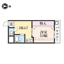 森田マンション 306 ｜ 奈良県橿原市醍醐町（賃貸マンション1DK・4階・25.92㎡） その2