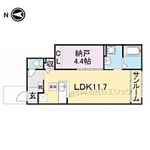 奈良県生駒郡斑鳩町興留1丁目（賃貸アパート1LDK・1階・40.16㎡） その2