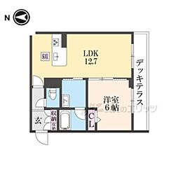 クオレール 1LDKの間取図画像