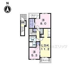 セレンディピティ3 2LDKの間取図画像
