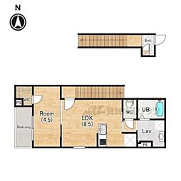 (仮称)ジーメゾン奈良クレール 1LDKの間取図画像
