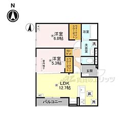 Casa Liberty Balance Third 2LDKの間取図画像