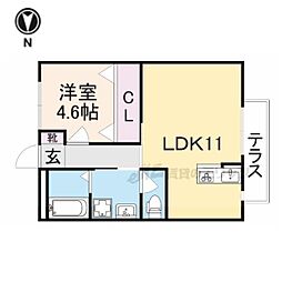 ターシェリー大和八木 1LDKの間取図画像