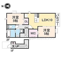 ドミール・エビス2 2LDKの間取図画像