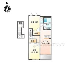 ミ・カシータ藤原京 2LDKの間取図画像