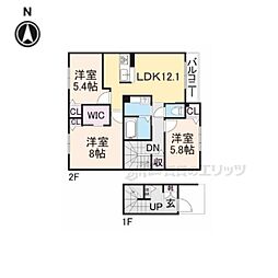 ボヌール 3LDKの間取図画像