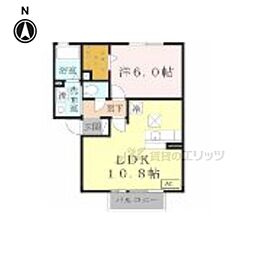 グリーンヒルズD 1LDKの間取図画像