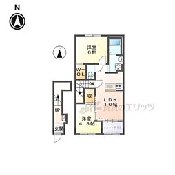 モア・イースト7 2LDKの間取図画像