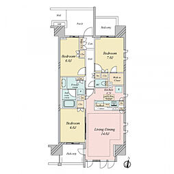 間取図画像 3LDK