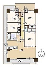 東急ドエルアルス堺フェニックス 4LDKの間取図画像