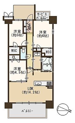 間取り グランドデュオ三国ヶ丘サウスリッジ 3階/3Ｆ