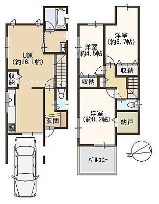 間取り 枚方市津田西町　中古戸建  