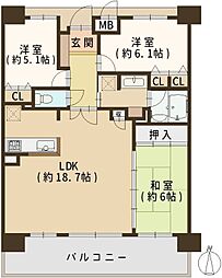 間取図画像 3LDK