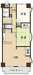 阿保ツインサンズ 2LDKの間取図画像
