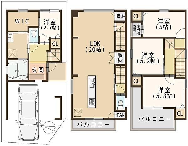 間取りを拡大表示