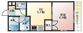 シェモア  ｜ 大阪府藤井寺市川北2丁目（賃貸アパート1DK・2階・30.01㎡） その2