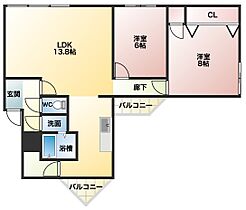 カツラマンション  ｜ 大阪府羽曳野市恵我之荘2丁目（賃貸マンション2LDK・2階・77.00㎡） その2