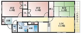 ファイブグレース  ｜ 大阪府藤井寺市国府2丁目（賃貸マンション3LDK・5階・75.00㎡） その2