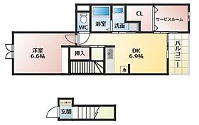 アルファコート  ｜ 大阪府富田林市廿山1丁目（賃貸アパート2LDK・2階・42.01㎡） その2