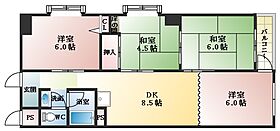 シーフィールド・コーポ松原  ｜ 大阪府松原市高見の里4丁目（賃貸マンション3LDK・1階・66.13㎡） その2