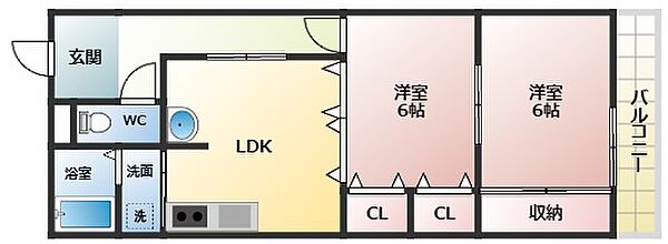 309プラザ ｜大阪府松原市田井城1丁目(賃貸マンション2LDK・4階・48.00㎡)の写真 その2