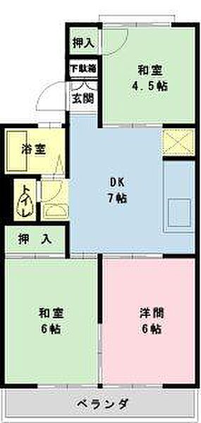 千葉県浦安市富士見1丁目(賃貸アパート3DK・2階・48.17㎡)の写真 その2