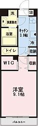 オザリア浦安 1Kの間取図画像