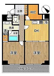 シースペース堀切 2DKの間取図画像