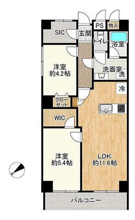 2LDK 間取り