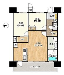 レックス北千住 3LDKの間取図画像