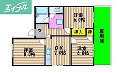 コーポ 3DKの間取図画像