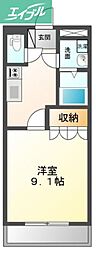 ルミナスハイムK 1Kの間取図画像