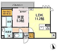 セイル倉敷  ｜ 岡山県倉敷市中央2丁目（賃貸アパート1LDK・3階・42.43㎡） その2