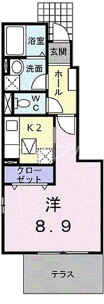 デスパシオＫ ｜岡山県岡山市南区妹尾(賃貸アパート1K・1階・30.24㎡)の写真 その2