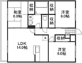 LINDE  ｜ 岡山県岡山市北区中仙道2丁目（賃貸マンション3LDK・3階・75.35㎡） その2