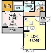 MII  ｜ 岡山県倉敷市石見町（賃貸アパート1LDK・1階・47.05㎡） その2