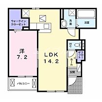 ワンゾーラ  ｜ 岡山県倉敷市玉島乙島（賃貸アパート1LDK・1階・50.27㎡） その2