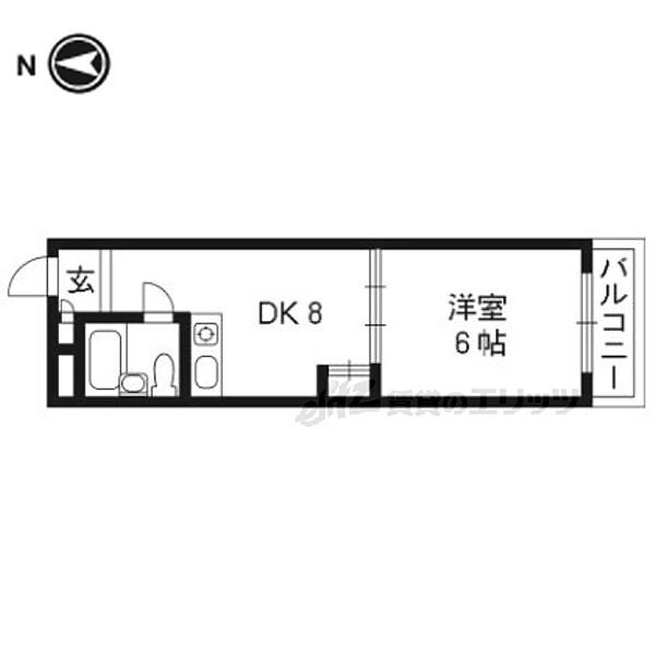 大阪府枚方市三栗2丁目(賃貸マンション1DK・3階・29.00㎡)の写真 その2