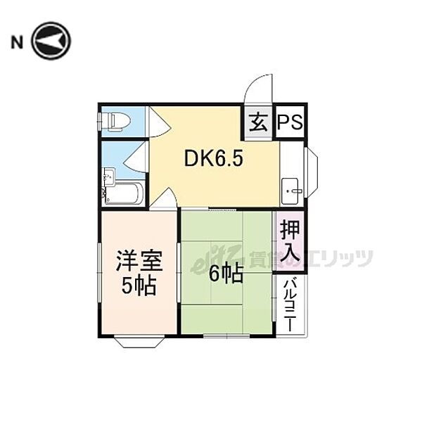 木屋マンション 301｜大阪府寝屋川市木屋町(賃貸マンション2DK・3階・34.02㎡)の写真 その1