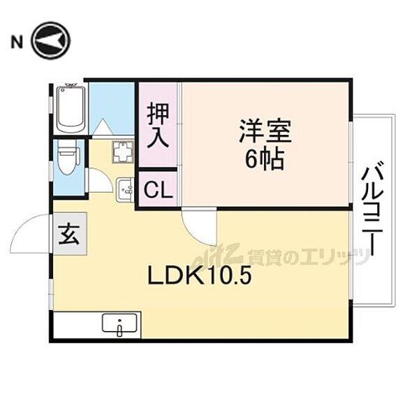 奈良県奈良市北之庄西町1丁目(賃貸マンション1LDK・1階・35.00㎡)の写真 その2