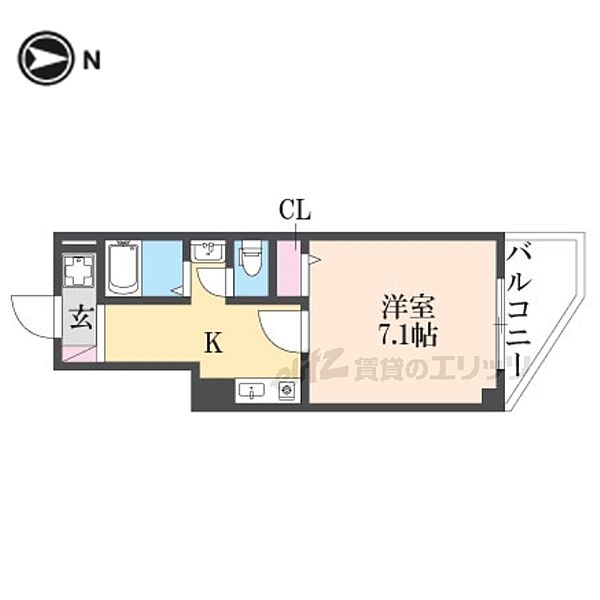 Ｍ’プラザ香里五番館 301｜大阪府寝屋川市松屋町(賃貸マンション1K・3階・24.10㎡)の写真 その2