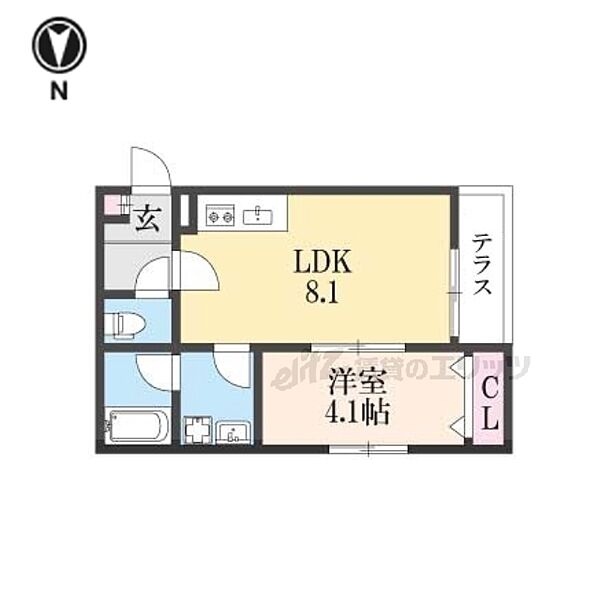 ＡＬＥＧＲＩＡ枚方Ｎｏｒｔｈ 101｜大阪府枚方市枚方元町(賃貸アパート1LDK・1階・30.64㎡)の写真 その2