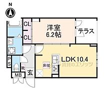 大阪府枚方市津田西1丁目（賃貸アパート1LDK・3階・40.15㎡） その2