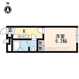 Osaka Metro中央線 高井田駅 徒歩14分の賃貸アパート 1階1Kの間取り