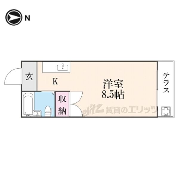 大阪府枚方市町楠葉1丁目(賃貸アパート1R・1階・20.00㎡)の写真 その2